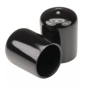 Black Flexible Round End Cap Cover for Pipe Plastic Tubes Hub Caps Threads Rods 