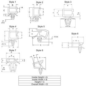 Non-Locking Wire Saddles Line Drawing