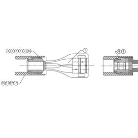 Fibre Bend Limiting Tubing Duplexer - Line Drawing