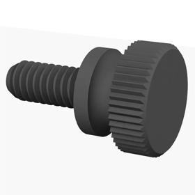 Steel Thumb Screw 1//2-13 UNC Threads 1 Length Flat Point Made in US Fully Threaded Black Oxide Finish Knurled Head Oversized Head