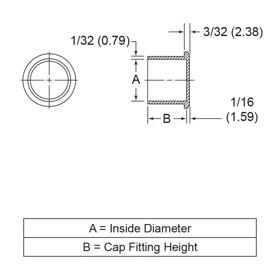 Circular Connector Caps - Line Drawing