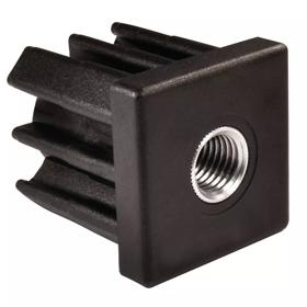 Square Square Threaded Inserts & Glides - Metal