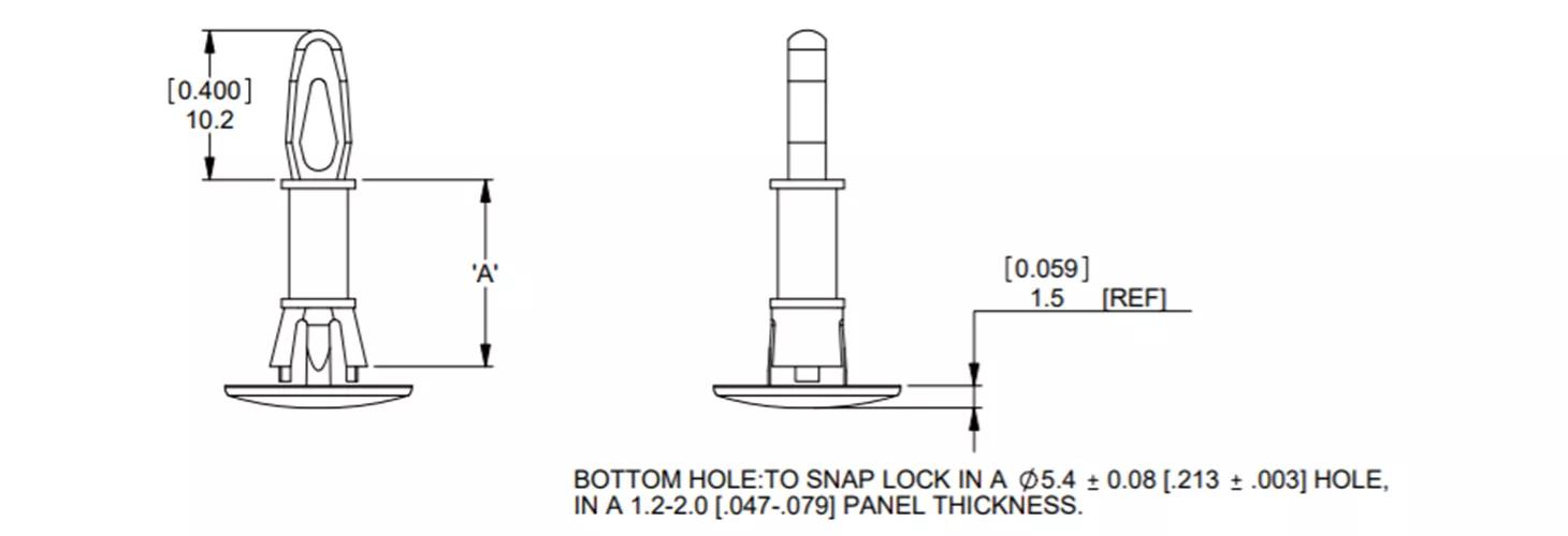 PCB Support Pillars - Reverse Locking/Snap-Fit